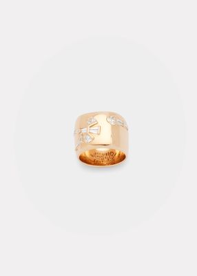 Wrapped Crocus Ring in White Diamonds and 20K Recycled Rose Gold, Size 7