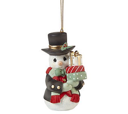 Wrapped Up In Holiday Cheer Annual Snowman Orna ment