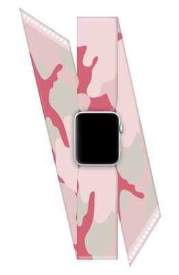 Wristpop Hush Apple Watch® Scarf Watchband in Pink/Black