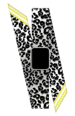 Wristpop Jagger Apple Watch® Scarf Watchband in Black/White/Gold