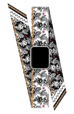 Wristpop Nuit Apple Watch® Scarf Watchband in Black Nuit/Black