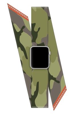 Wristpop Undercover Apple Watch® Scarf Watchband in Army Green/Black