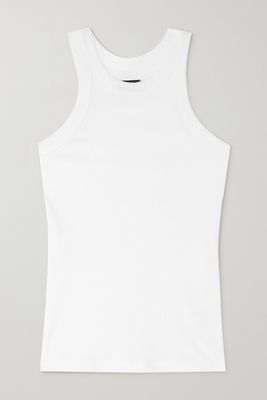 WSLY - The Rivington Ribbed Stretch-tencel Lyocell Tank - White