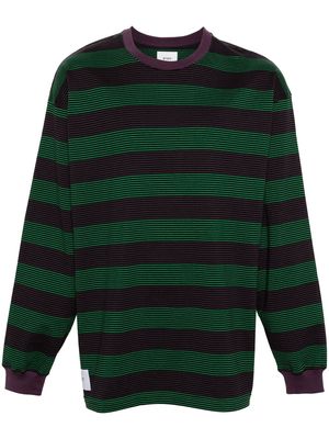 WTAPS 15 striped T-shirt - Green