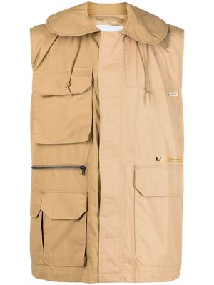 WTAPS cargo-pocket detail vest - Brown