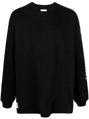 WTAPS Cut and Sew cotton sweatshirt - Black