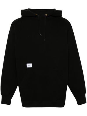 WTAPS Cut & Sew embroidered hoodie - Black