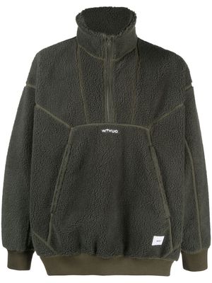 WTAPS fleece high-neck jumper - Green