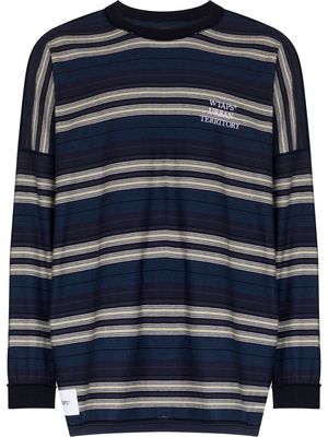 WTAPS Jam 02 striped long-sleeve T-shirt - Blue