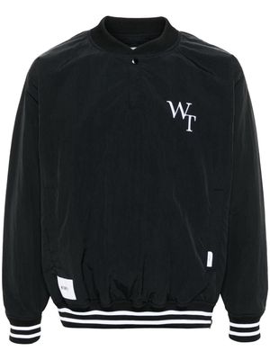 WTAPS logo embroidered bomber jacket - Black