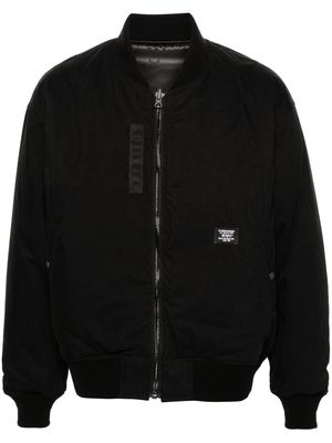 WTAPS logo-patch bomber jacket - Black