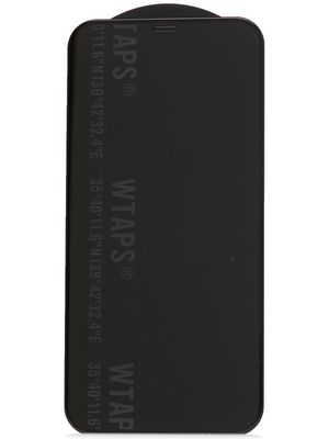 WTAPS logo-print flip phone case - Black