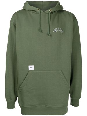 WTAPS logo-print pullover hoodie - Green