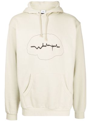 WTAPS logo-print pullover hoodie - Neutrals