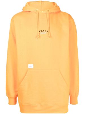 WTAPS logo-print pullover hoodie - Orange