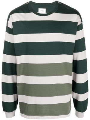 WTAPS striped long-sleeved jumper - Green
