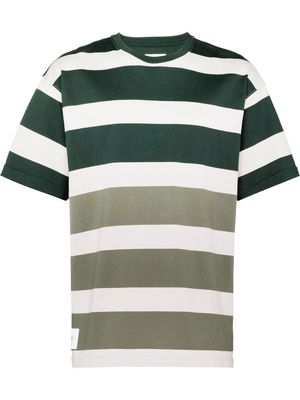 WTAPS striped short-sleeve T-shirt - Grey