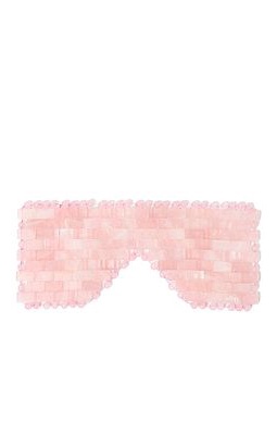 WTHN Rose Quartz Eye Mask in Rose.