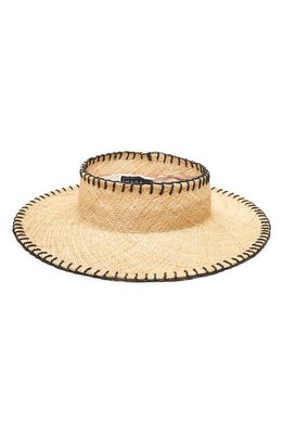 Wyeth Starla Crownless Straw Sun Hat in Natural