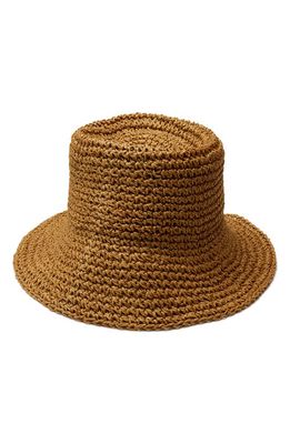 Wyeth Tali Straw Bucket Hat in Camel