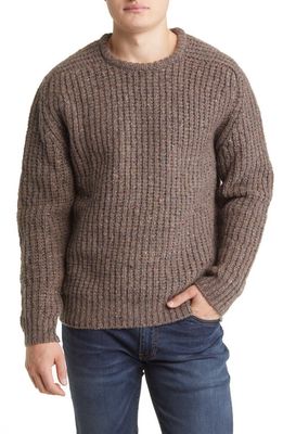 WYTHE Donegal Wool Sweater in Mollusk Taupe