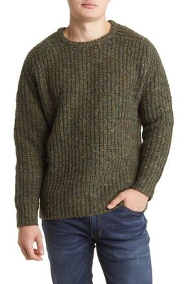 WYTHE Donegal Wool Sweater in Olive Drab