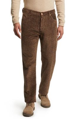 WYTHE Straight Leg Donegal Corduroy Pants in Rustic Brown
