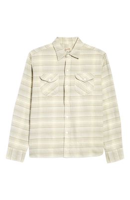 WYTHE Washed Flannel Button-Up Work Shirt in Warming Sage