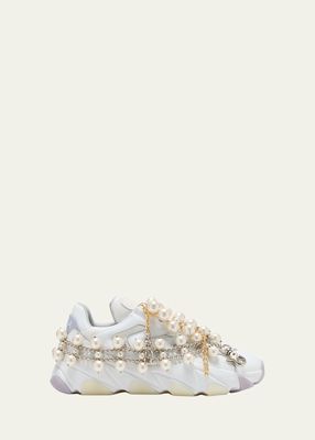 x Ash Pearl Chain Leather Runner Sneakers