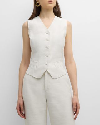 x Atelier Jolie Tailored Silk Waistcoat