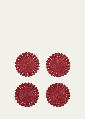 x Baccarat Etoile Red Coasters, Set of 4