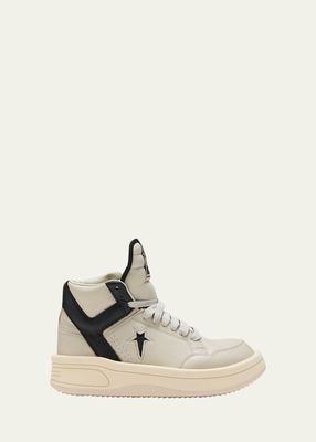X DRKSHDW Bicolor Leather High-Top Sneakers