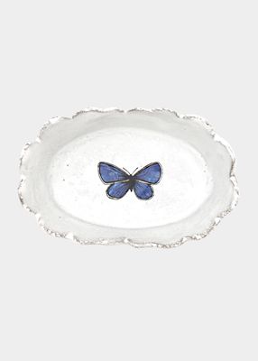 x John Derian Dark Blue Butterfly Dish