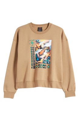x Jordan Moss Brooklyn Fleece Graphic Sweatshirt in Dark Driftwood