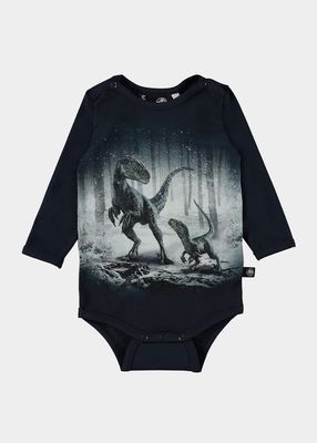 x Jurassic World Boy's Foss Graphic Jurassic World Bodysuit, Size Newborn-18M