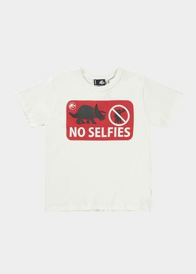 x Jurassic World Boy's Riley No Selfies Graphic Shirt, Size 3-7