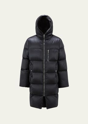 x Moncler Men's Hooded Gimp Long Puffer Coat