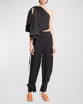 x Paula's Ibiza Straight-Leg Cargo Trousers with Belted Cuffs