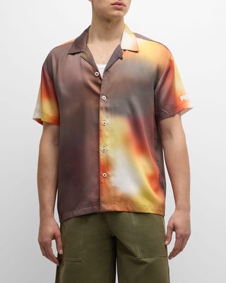 x Pleasures Men's Multicolor Camp Shirt
