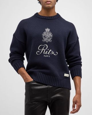 x Ritz Paris Men's Cashmere Crest Sweater