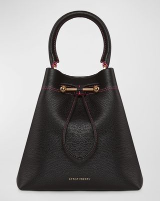 x SJP City Osette Drawstring Leather Top-Handle Bag