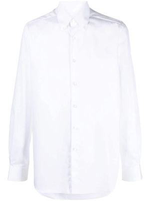Xacus button down-collar organic cotton shirt - White