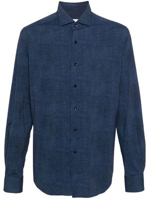 Xacus chambray-print shirt - Blue