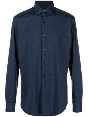 Xacus classic-collar button-up shirt - Blue