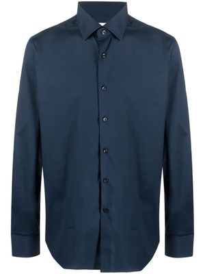 Xacus classic collar stretch-cotton shirt - Blue