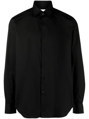 Xacus cotton-blend button-up shirt - Black