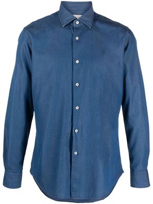 Xacus cotton button-up shirt - Blue