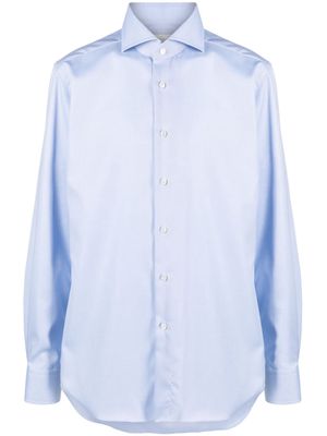 Xacus cutaway-collar cotton shirt - Blue