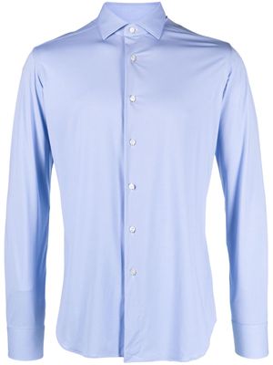 Xacus long-sleeve button-down shirt - Blue