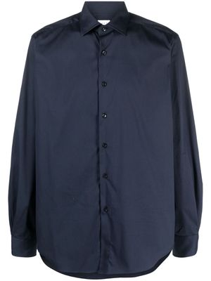 Xacus long-sleeve cotton-blend shirt - Blue
